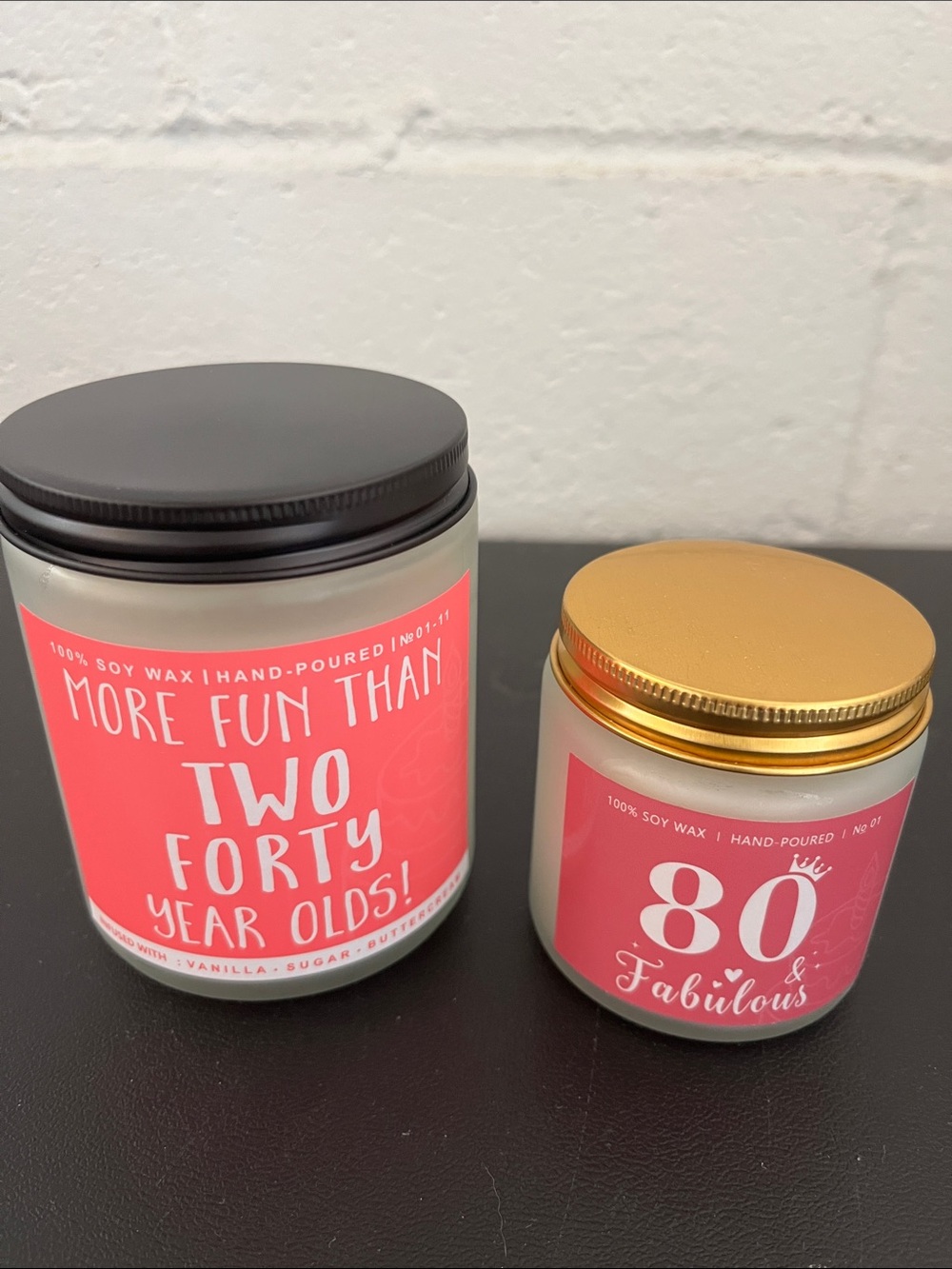 80th Birthday 100% Soy Jar Candles